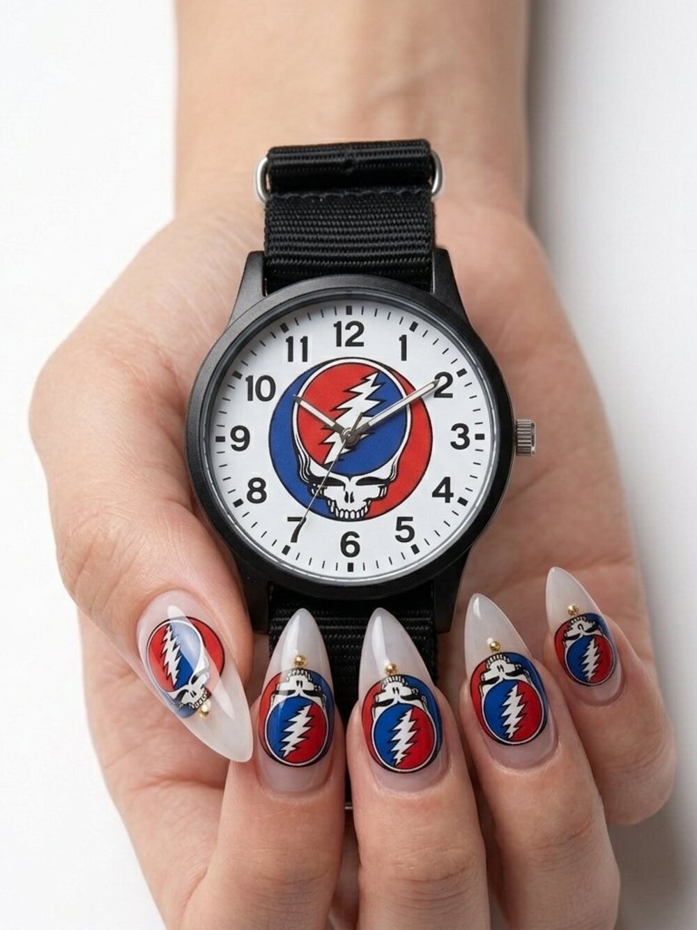 Grateful Dead Ltd Edition 2.0 Analog Watch Black Band Luminous Hands Brand New - Picture 2 of 13